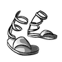 White Spiral Sandals